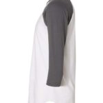 Unisex 50/50 Raglan Three-Quarter Sleeve Tee