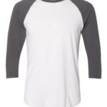 Unisex 50/50 Raglan Three-Quarter Sleeve Tee