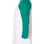 Unisex 50/50 Raglan Three-Quarter Sleeve Tee
