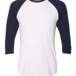 Unisex 50/50 Raglan Three-Quarter Sleeve Tee