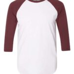 Unisex 50/50 Raglan Three-Quarter Sleeve Tee