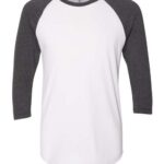 Unisex 50/50 Raglan Three-Quarter Sleeve Tee