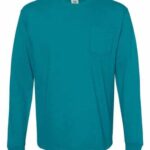 Unisex Garment-Dyed Heavyweight Long Sleeve Pocket T-Shirt