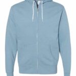 Unisex Lightweight Full-Zip Hooded Sweatshirt