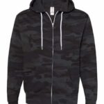 Unisex Lightweight Full-Zip Hooded Sweatshirt