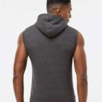 Men's Triblend Sleeveless Hooded Sweatshirt