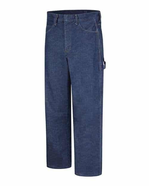 Men's Extended Sizes Flame Resistant Pre-Washed Denim Dungaree