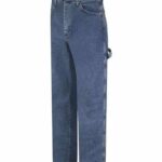 Men's Extended Sizes Flame Resistant Pre-Washed Denim Dungaree