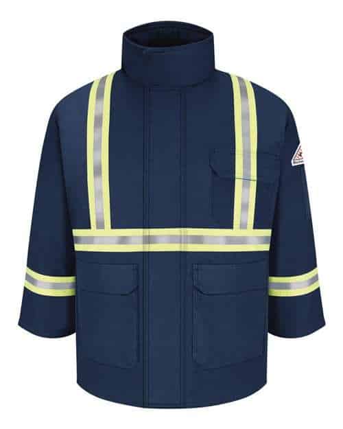 Men's Long Deluxe Parka With Reflective Trim - EXCEL FR® ComforTouch