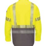 Men's Tall Hi-Visibility Color Block Uniform Shirt - EXCEL FR® ComforTouch® - 7 oz.