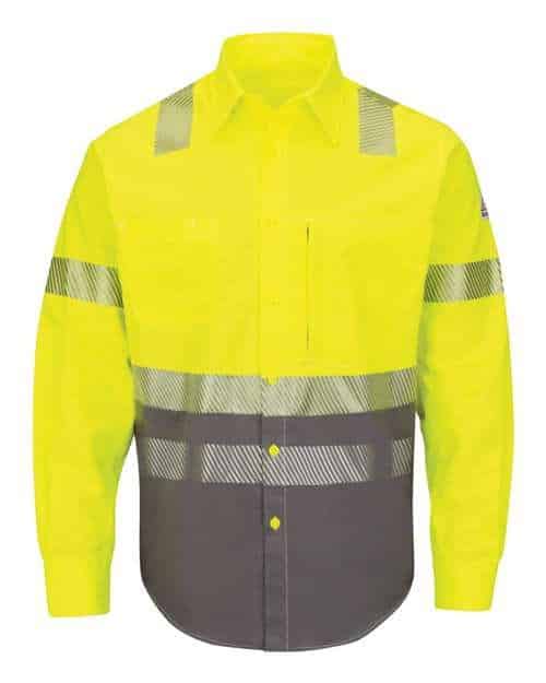 Men's Tall Hi-Visibility Color Block Uniform Shirt - EXCEL FR® ComforTouch® - 7 oz.