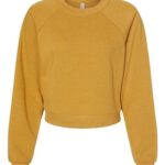 Women's Crop Raglan Fleece Crewneck Sweatshirt