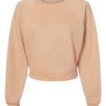 Women's Crop Raglan Fleece Crewneck Sweatshirt