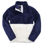 Unisex Fuzzy Half-Snap Fleece Pullover