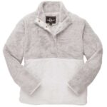 Unisex Fuzzy Half-Snap Fleece Pullover