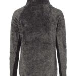 Women's Quilted Fuzzy Fleece Snap Placket Pullover