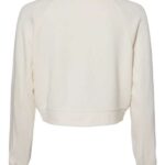 Women's Crop Raglan Fleece Crewneck Sweatshirt