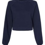 Women's Crop Raglan Fleece Crewneck Sweatshirt