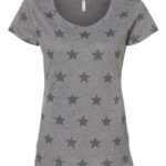 Women's Star Print Scoop Neck Tee