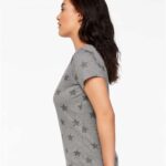 Women's Star Print Scoop Neck Tee