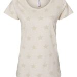 Women's Star Print Scoop Neck Tee