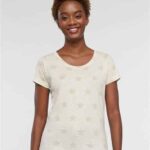Women's Star Print Scoop Neck Tee