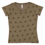 Women's Star Print Scoop Neck Tee