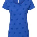 Women's Star Print Scoop Neck Tee
