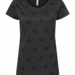 Women's Star Print Scoop Neck Tee