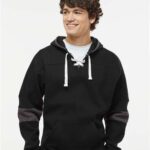 Men's Sport Lace Colorblocked Fleece Hooded Sweatshirt