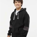 Men's Sport Lace Colorblocked Fleece Hooded Sweatshirt