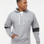 Men's Sport Lace Colorblocked Fleece Hooded Sweatshirt