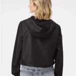 Women's Lightweight Quarter-Zip Pullover Crop Windbreaker