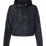 Women's Lightweight Quarter-Zip Pullover Crop Windbreaker