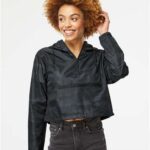 Women's Lightweight Quarter-Zip Pullover Crop Windbreaker