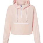 Women's Lightweight Quarter-Zip Pullover Crop Windbreaker
