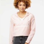 Women's Lightweight Quarter-Zip Pullover Crop Windbreaker