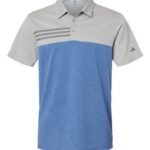 Men's Heathered Colorblocked 3-Stripes Polo