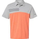 Men's Heathered Colorblocked 3-Stripes Polo