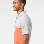 Men's Heathered Colorblocked 3-Stripes Polo