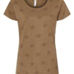 Women's Star Print Scoop Neck Tee