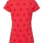 Women's Star Print Scoop Neck Tee
