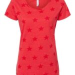 Women's Star Print Scoop Neck Tee