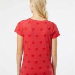 Women's Star Print Scoop Neck Tee