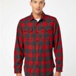 Men's Snap Front Plaid Flannel Shirt