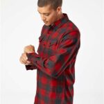 Men's Snap Front Plaid Flannel Shirt