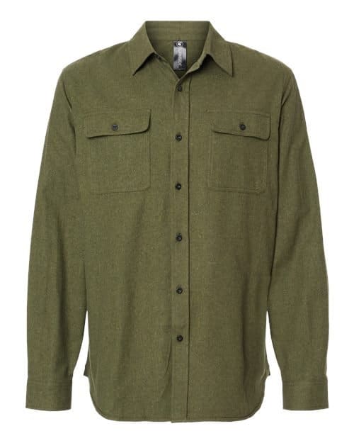 Men's Solid Flannel Shirt