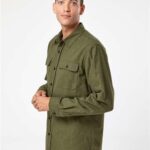 Men's Solid Flannel Shirt