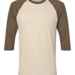 Unisex CVC Three-Quarter Sleeve Tee