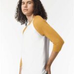 Unisex CVC Three-Quarter Sleeve Tee